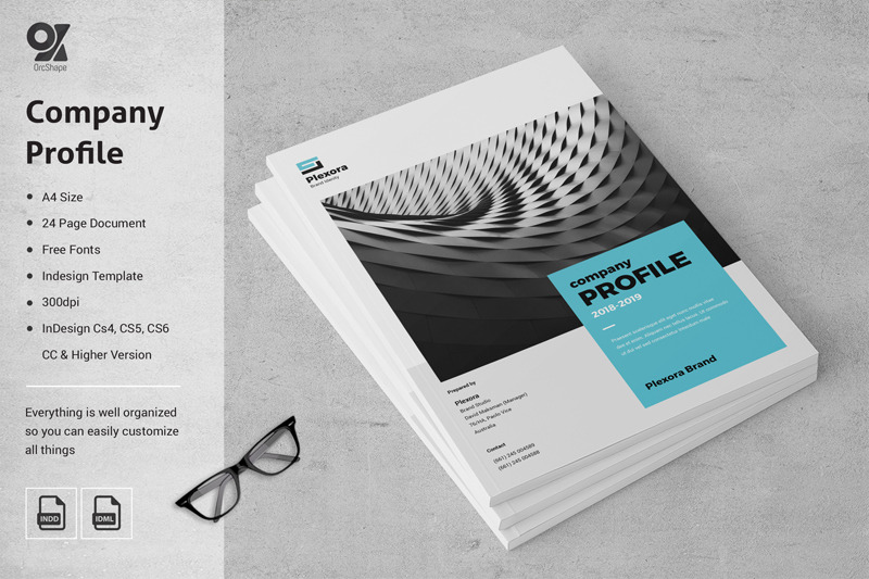 高端时尚的公司简介/年度报告画册设计模板