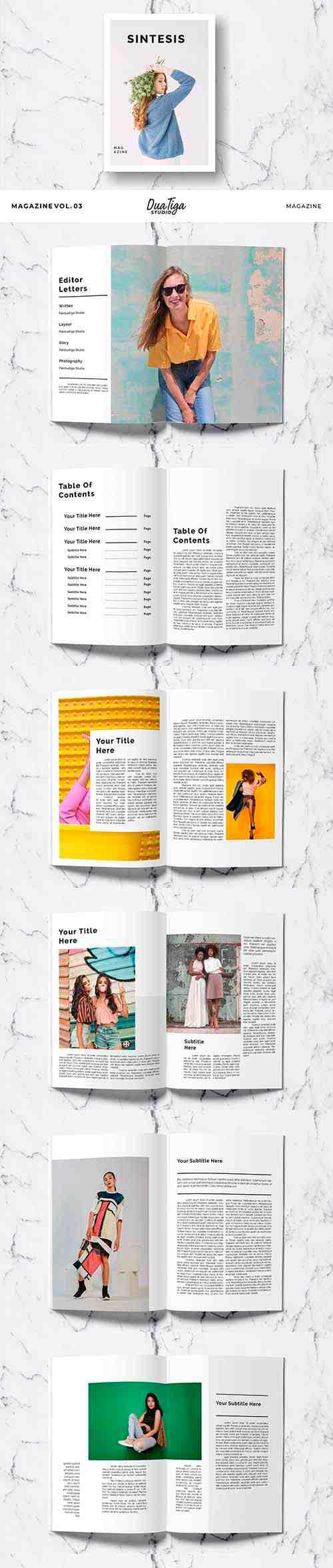 时尚摄影生活杂志画册设计模板