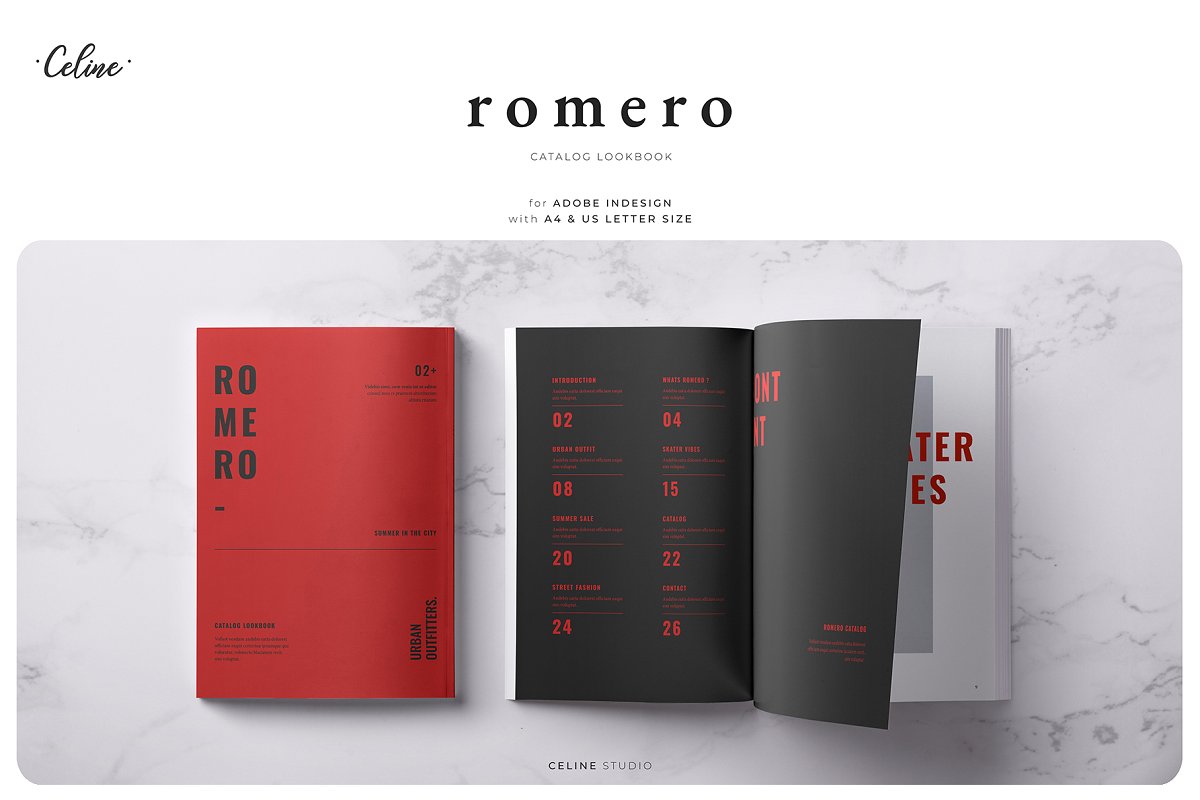 时尚潮流品牌服装产品目录图册设计模板