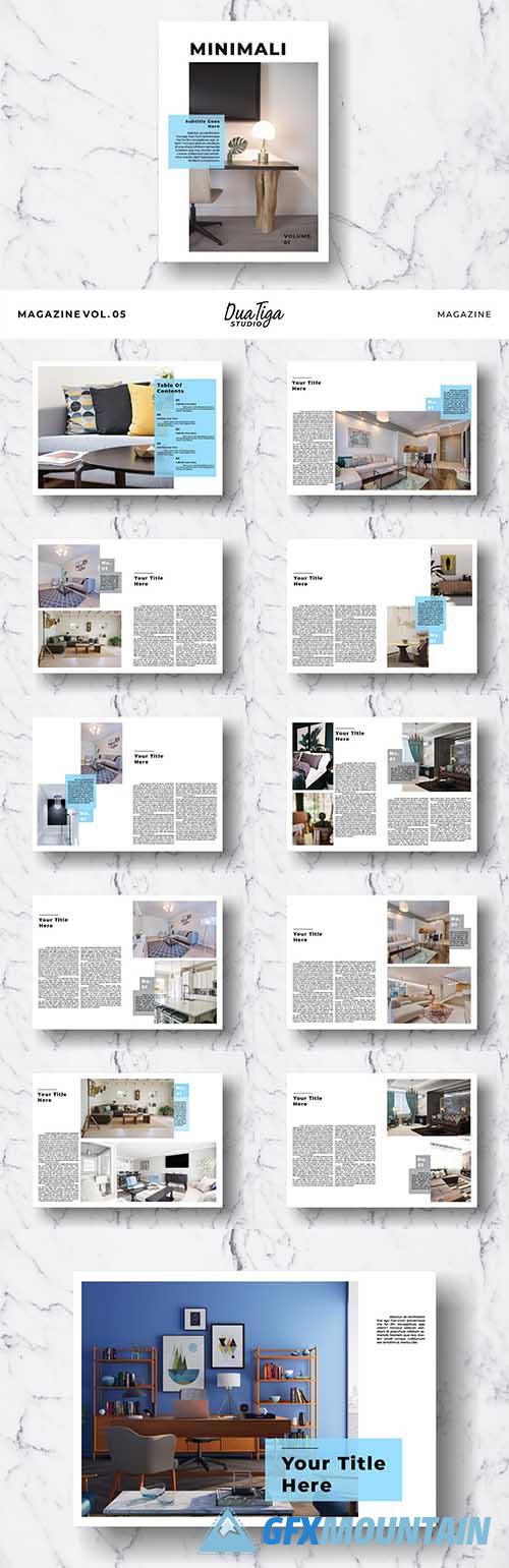 时尚室内设计/家居生活杂志图册设计模板