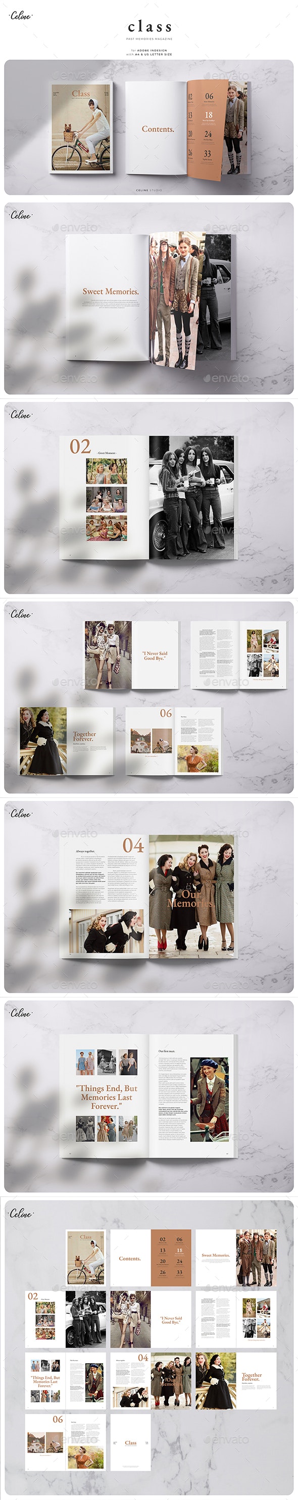 回忆杂志/时尚服饰图册模板