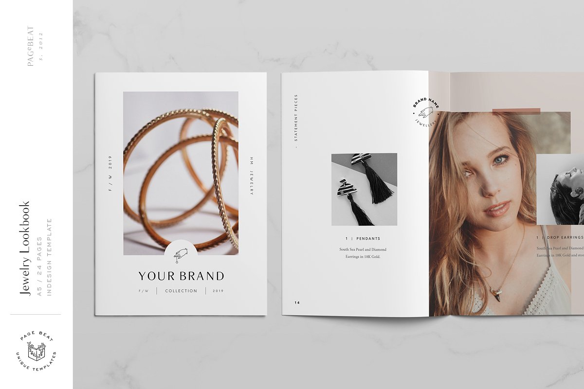 A5时尚珠宝首饰产品图册设计模板
