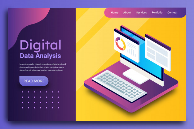 大数据分析概念登陆页素材