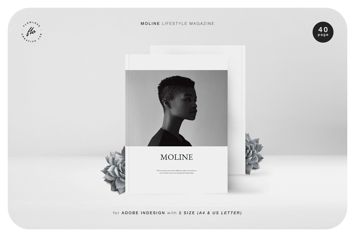 MOLINE时尚生活摄影杂志设计模板