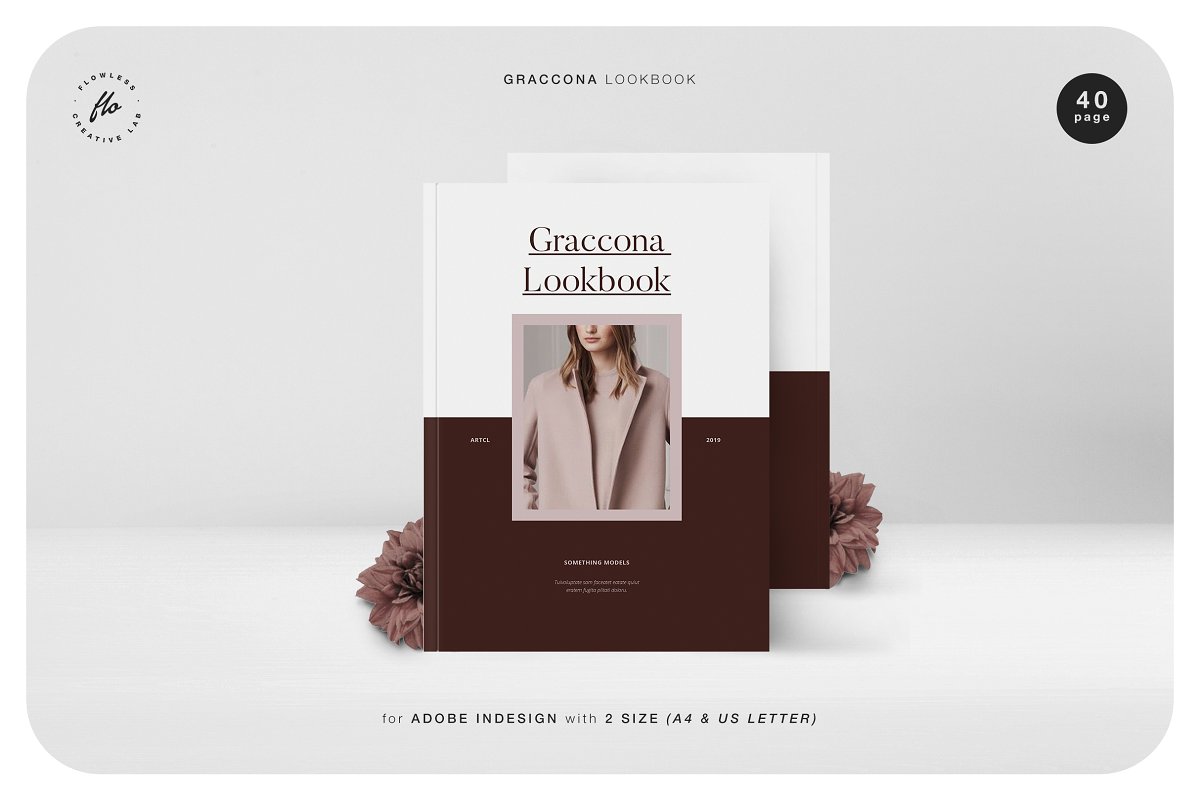 GRACCONA时尚摄影服装杂志画册模板