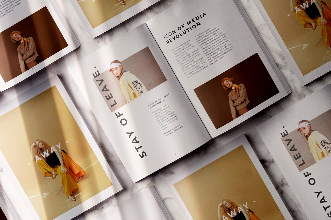 时尚简约优雅潮流风格的高品质画册楼书杂志品牌手册画册设计模板（indd）