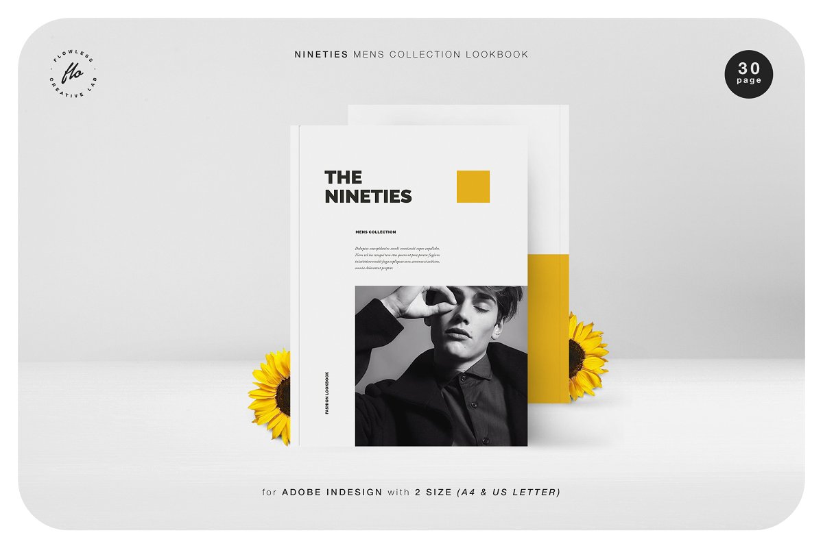 NINETIES时尚男装系列杂志画册设计模板