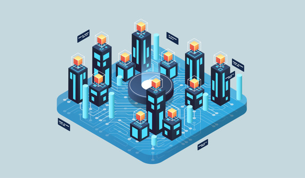 等距设计概念虚拟现实矢量图