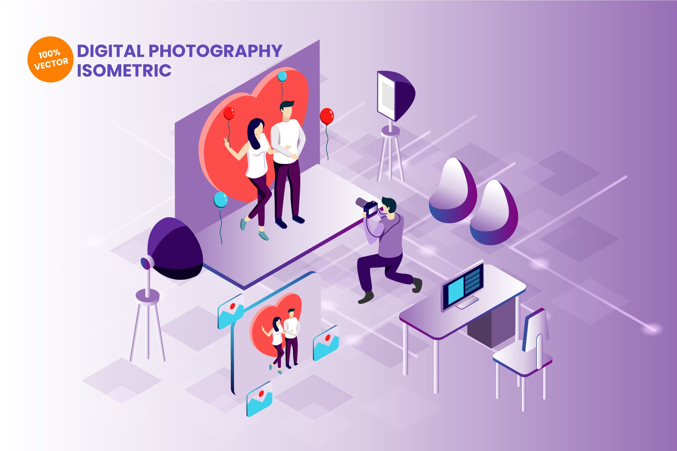 2.5D数码摄影技术概念素材下载（Ai）