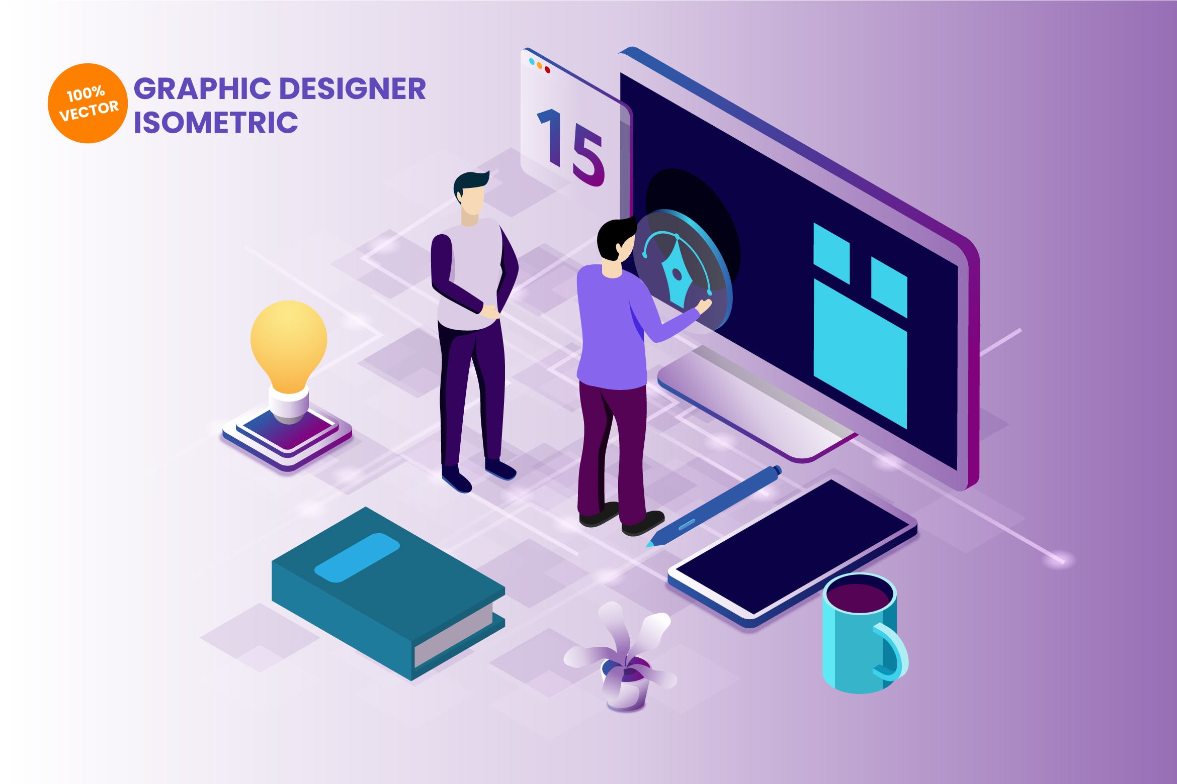 2.5D地图信息概念矢量素材下载（Ai）