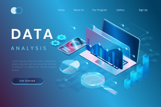 大数据云存储技术概念插画