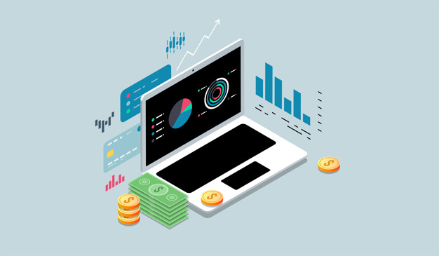 等距设计概念虚拟现实增强软件开发编程插画