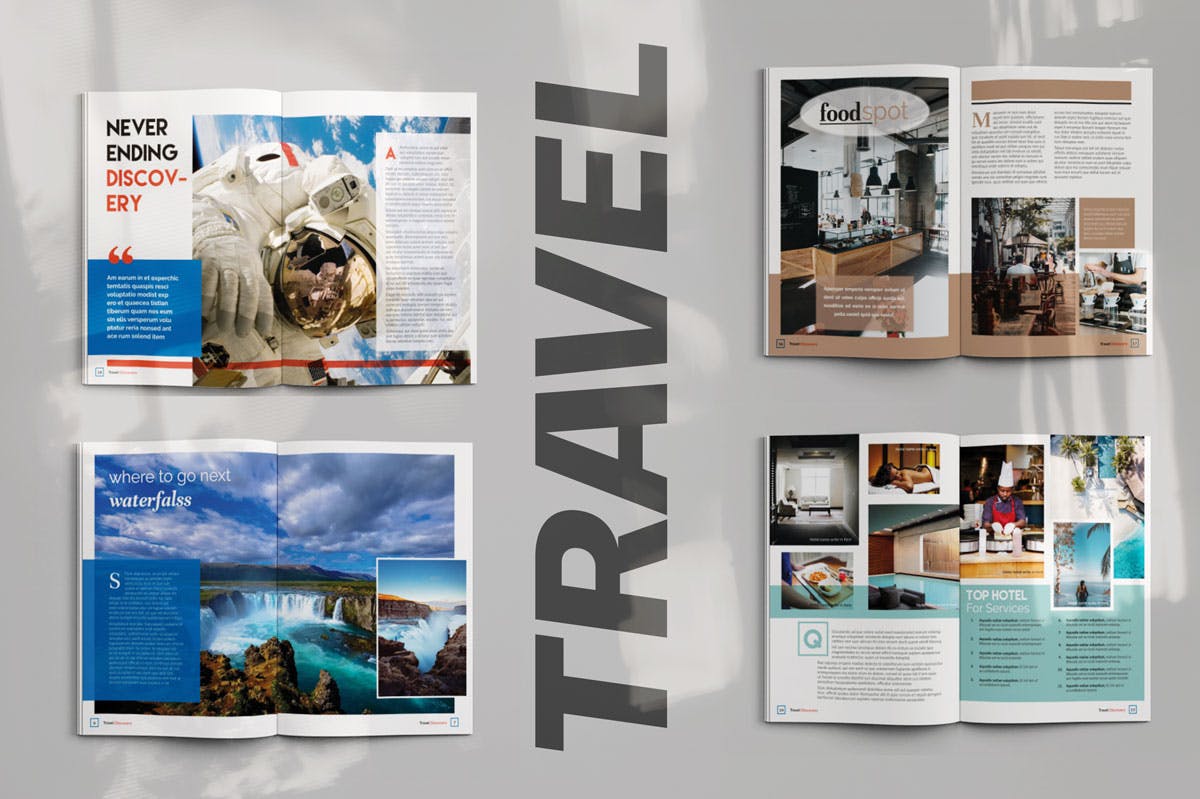 32P时尚高端旅游杂志设计画册品牌手册设计模板