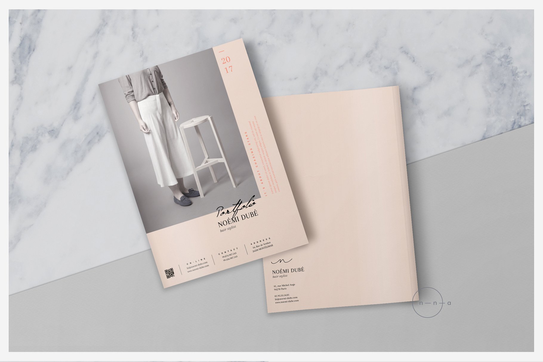 时尚干净的画册模板 Editorial Portfolio PSD • Noémi