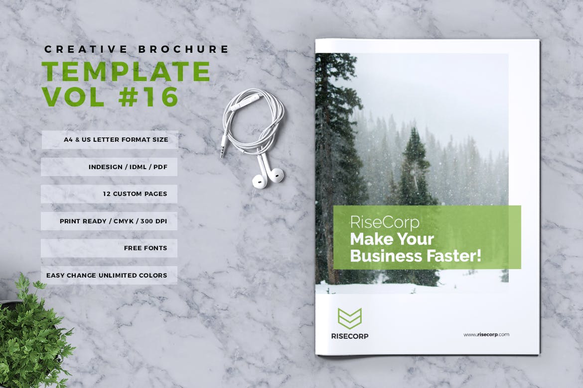 时尚清新简约的房地产楼书品牌手册画册时尚杂志书籍装帧设计模板