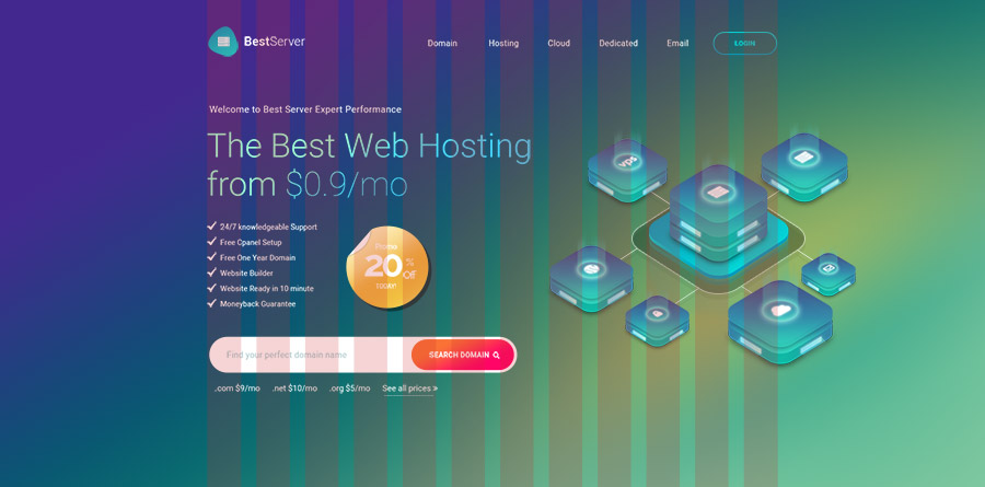 时尚高端多用途的2.5D等轴等距区块链blockchain比特币互联网金融海报banner着陆页插画设计模板