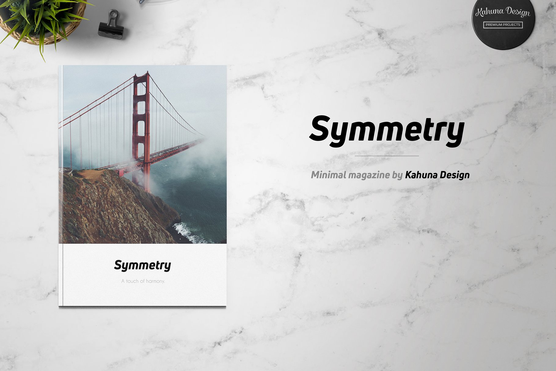 对称极简主义杂志画册模板 Symmetry Minimal Magazine