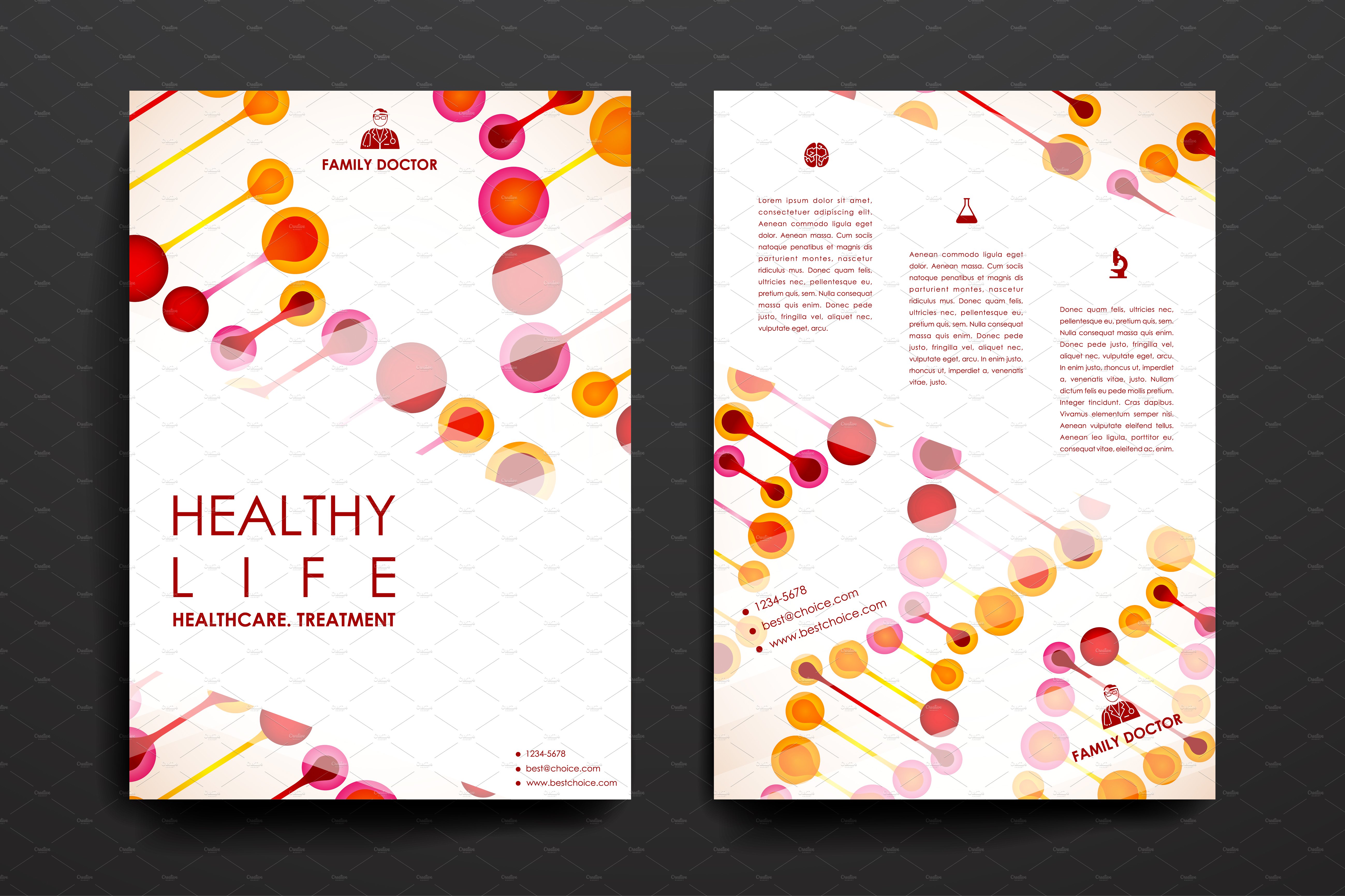 健康管理画册模板 Healthcare Brochures templates