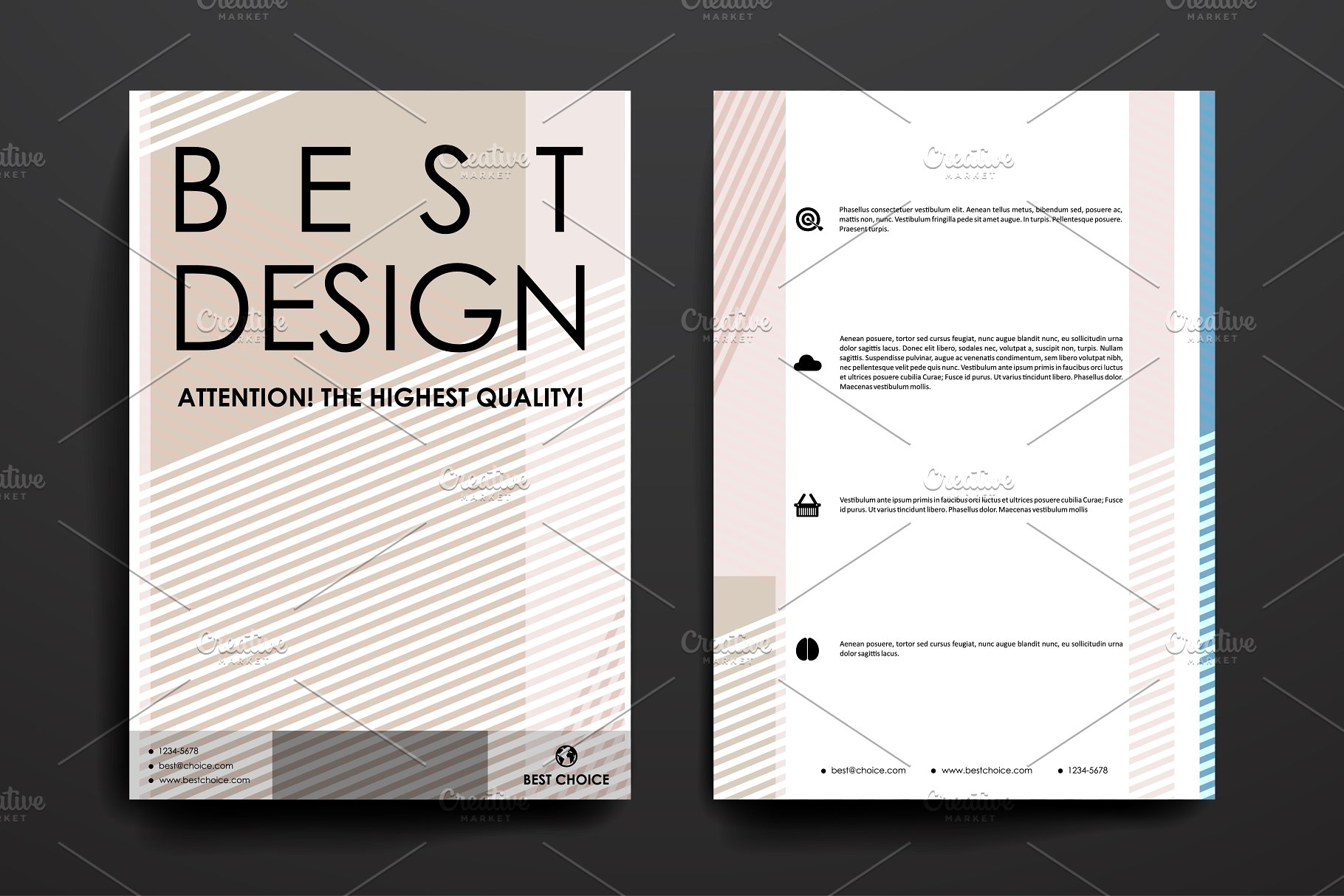 漂亮的画册模板套装 Set of Beautiful Brochures