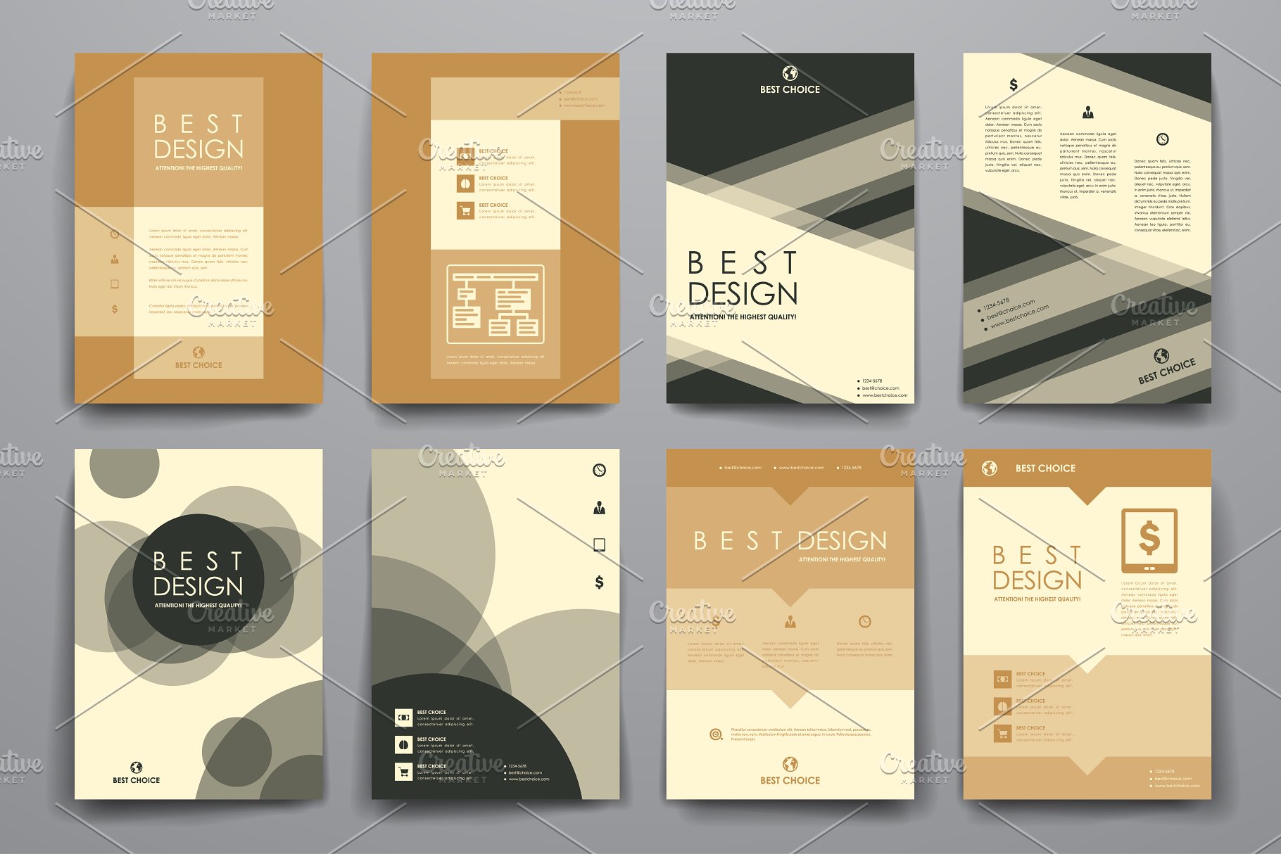 漂亮的画册模板 Set of Beautiful Brochures