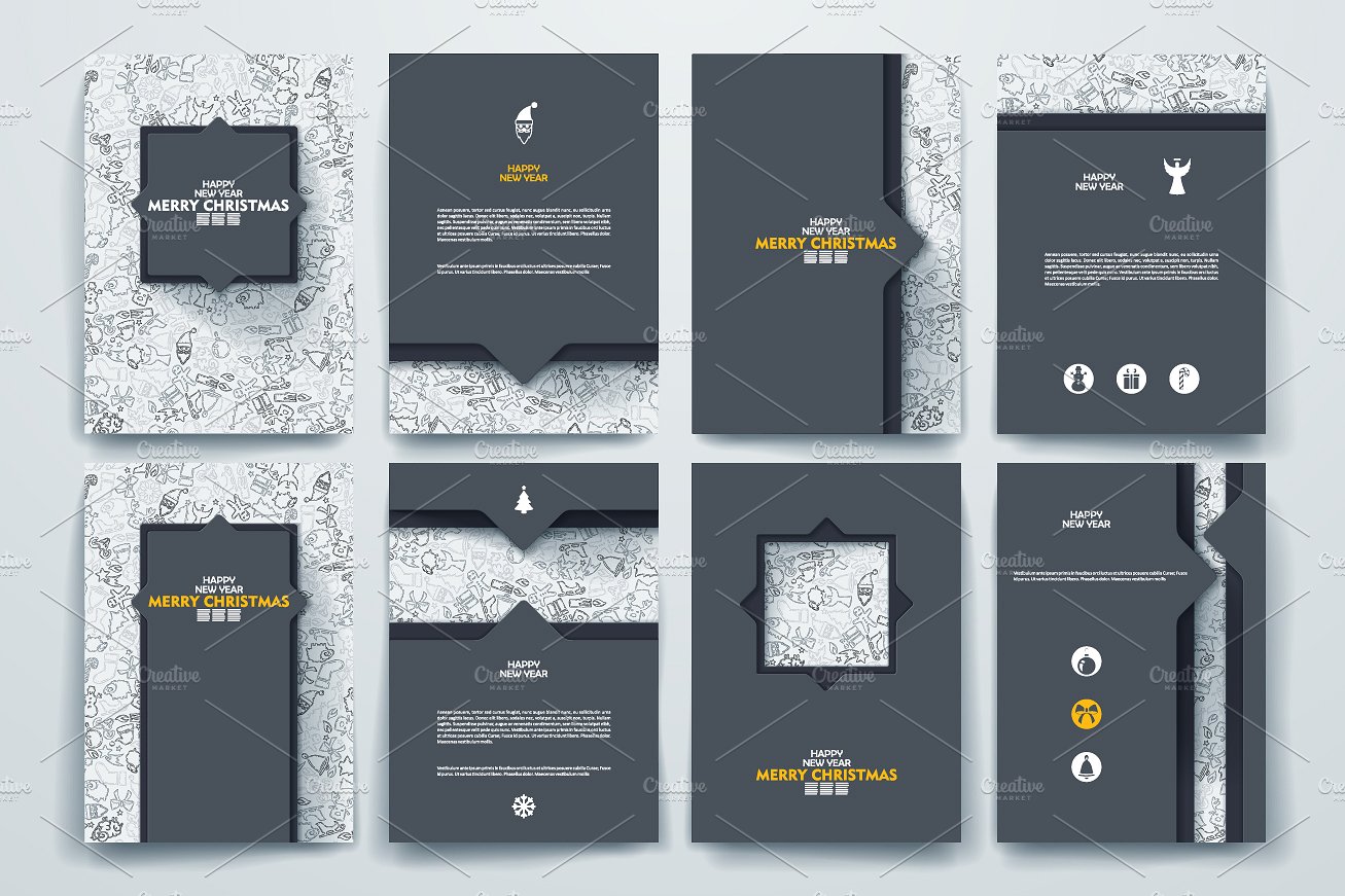 圣诞节主题的画册模板 Merry Christmas brochures