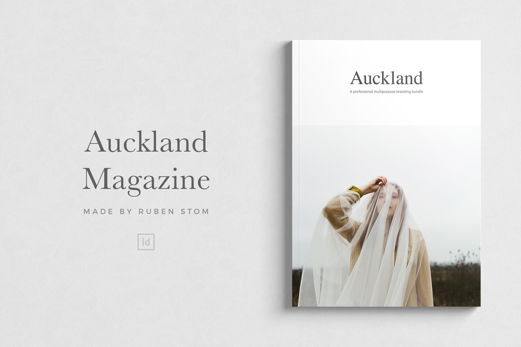 优雅简约的画册杂志模板 Auckland Magazine Template