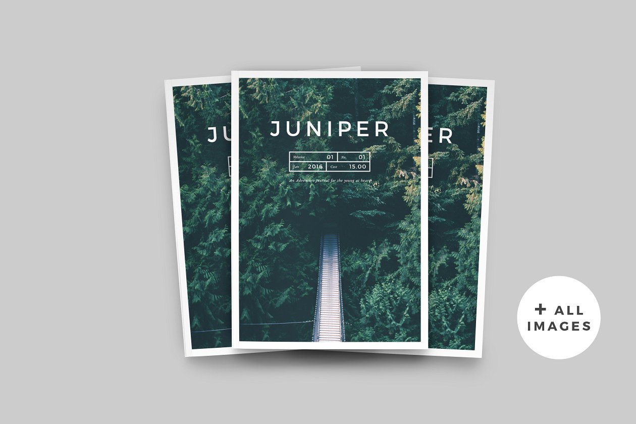 文艺范十足的杂志画册模板 J U N I P E R  Magazine / Portfolio
