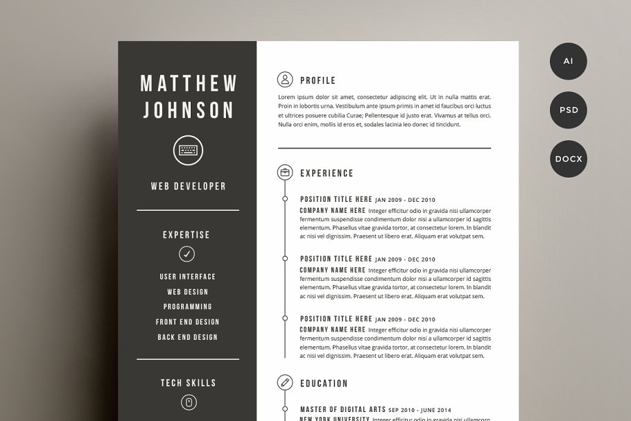 简历模板下载 Resume & Cover Letter Template