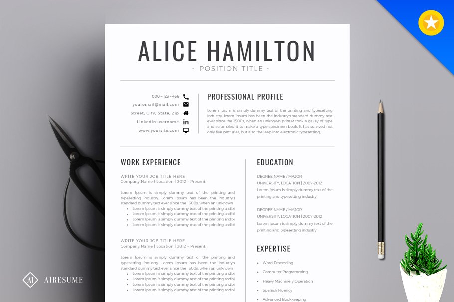 简约简历模板 Resume/CV Template
