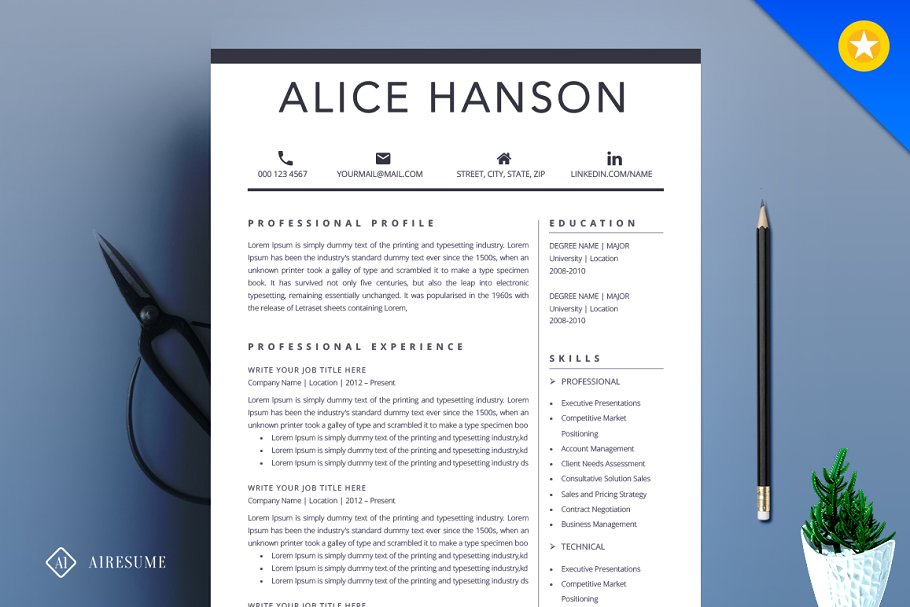 简历模板下载 Resume/CV Template