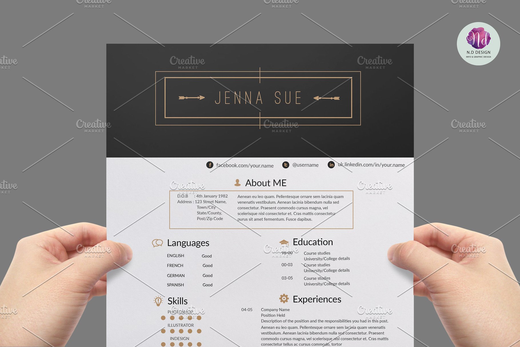 现代专业简历模板下载 Modern resume template