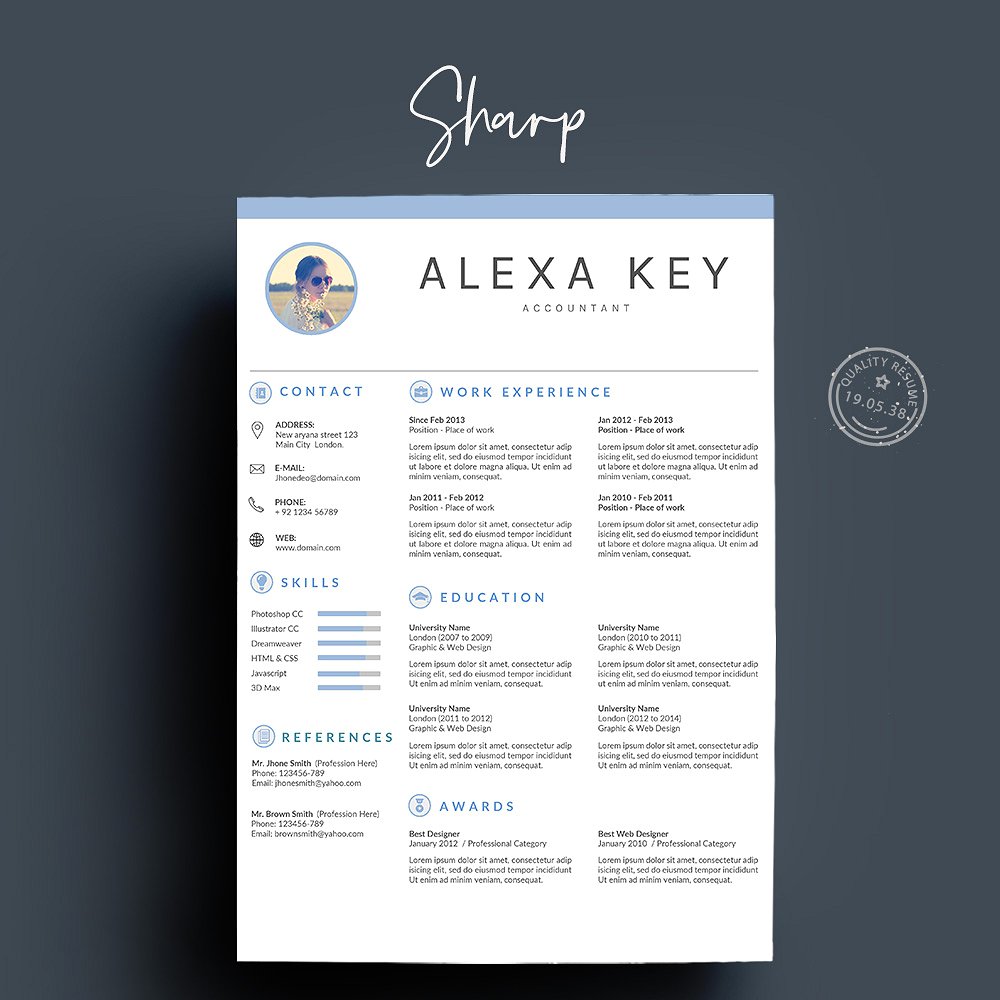 专业简历模板下载 Resume Template/ CV Template