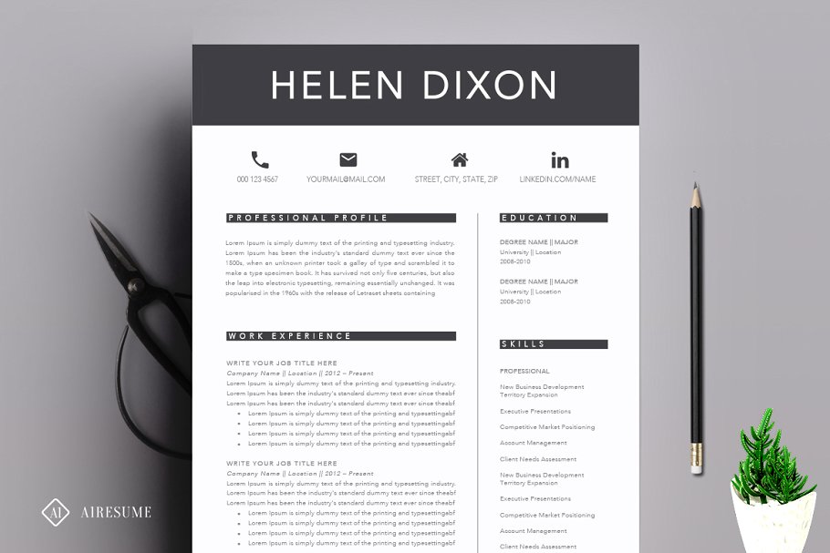 word简历模板 Resume Template Word