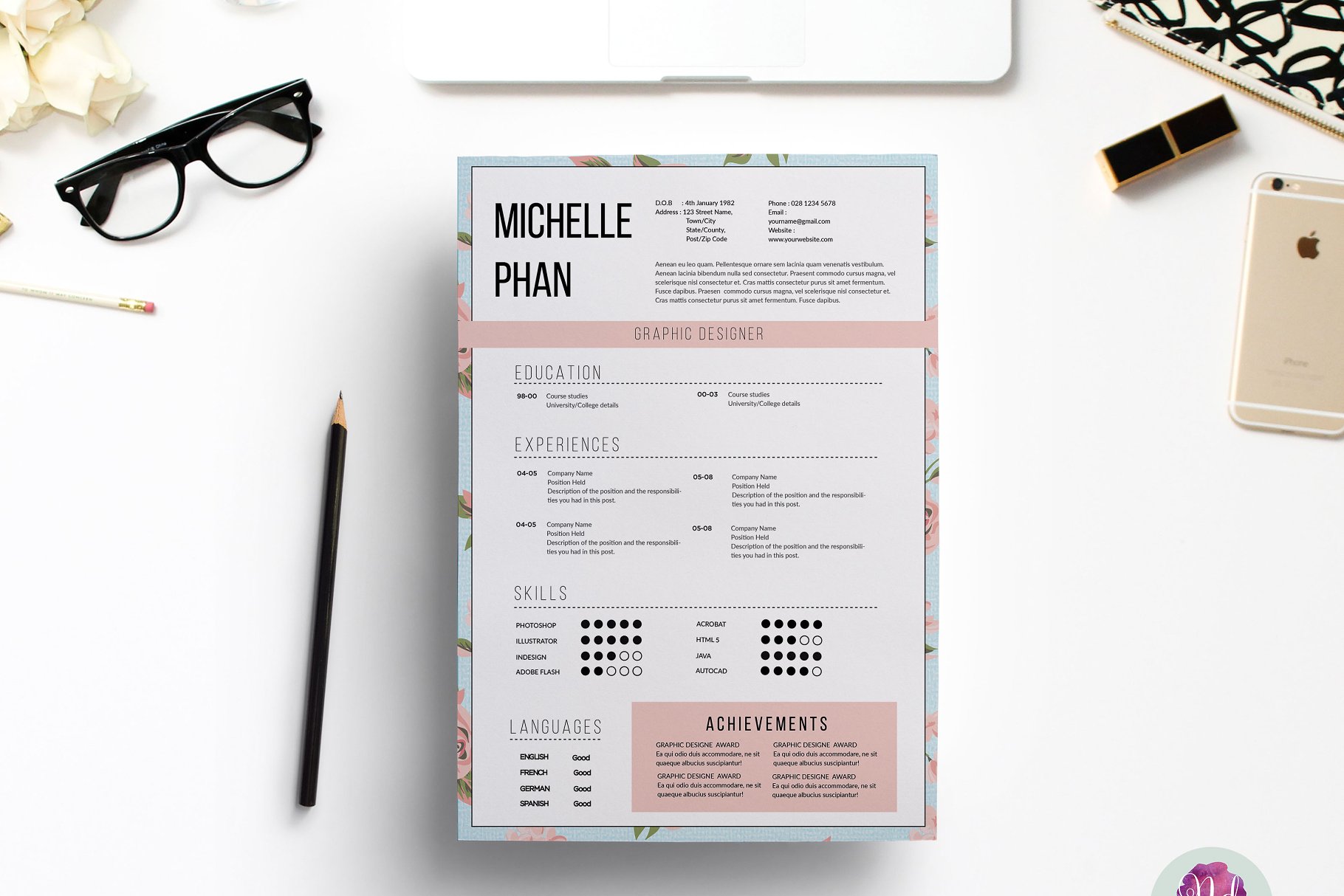 优雅简历模板 Elegant CV template