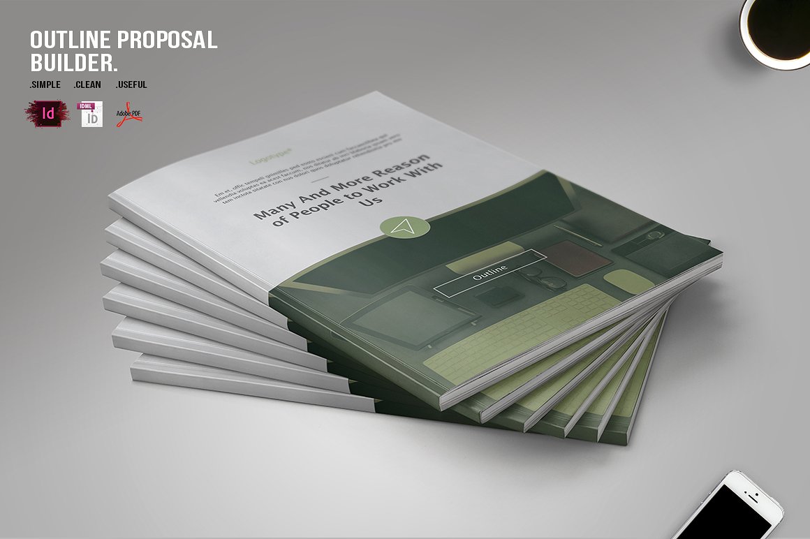 高品质的多功能商务商业画册手册楼书杂志设计模板