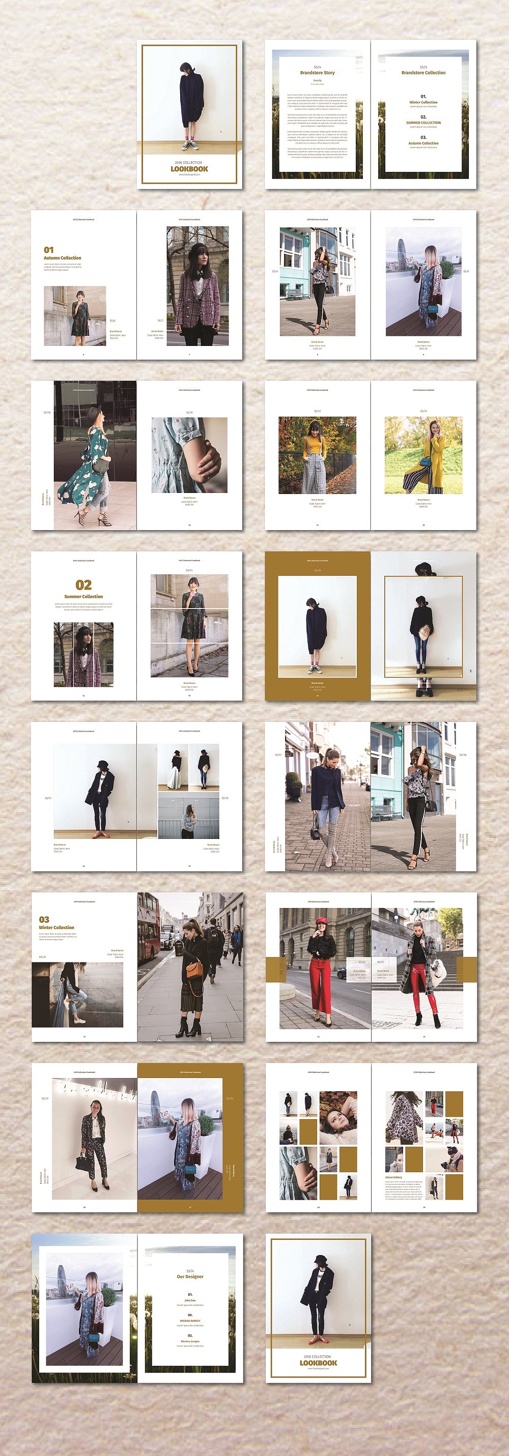 时尚多用途手册画册楼书设计模板