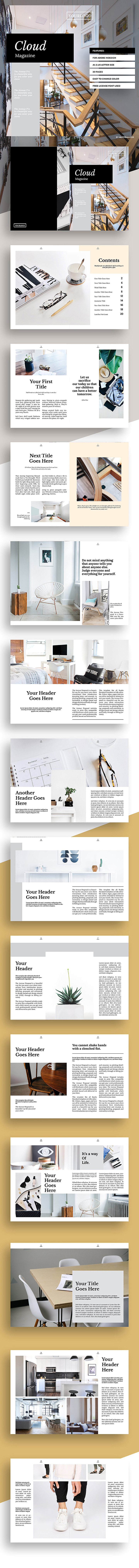 简约的时尚画册楼书设计模板（indd）