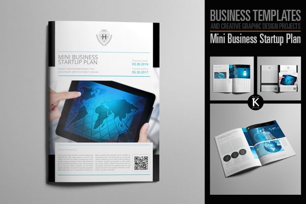 科技感企业画册模版下载[indd]