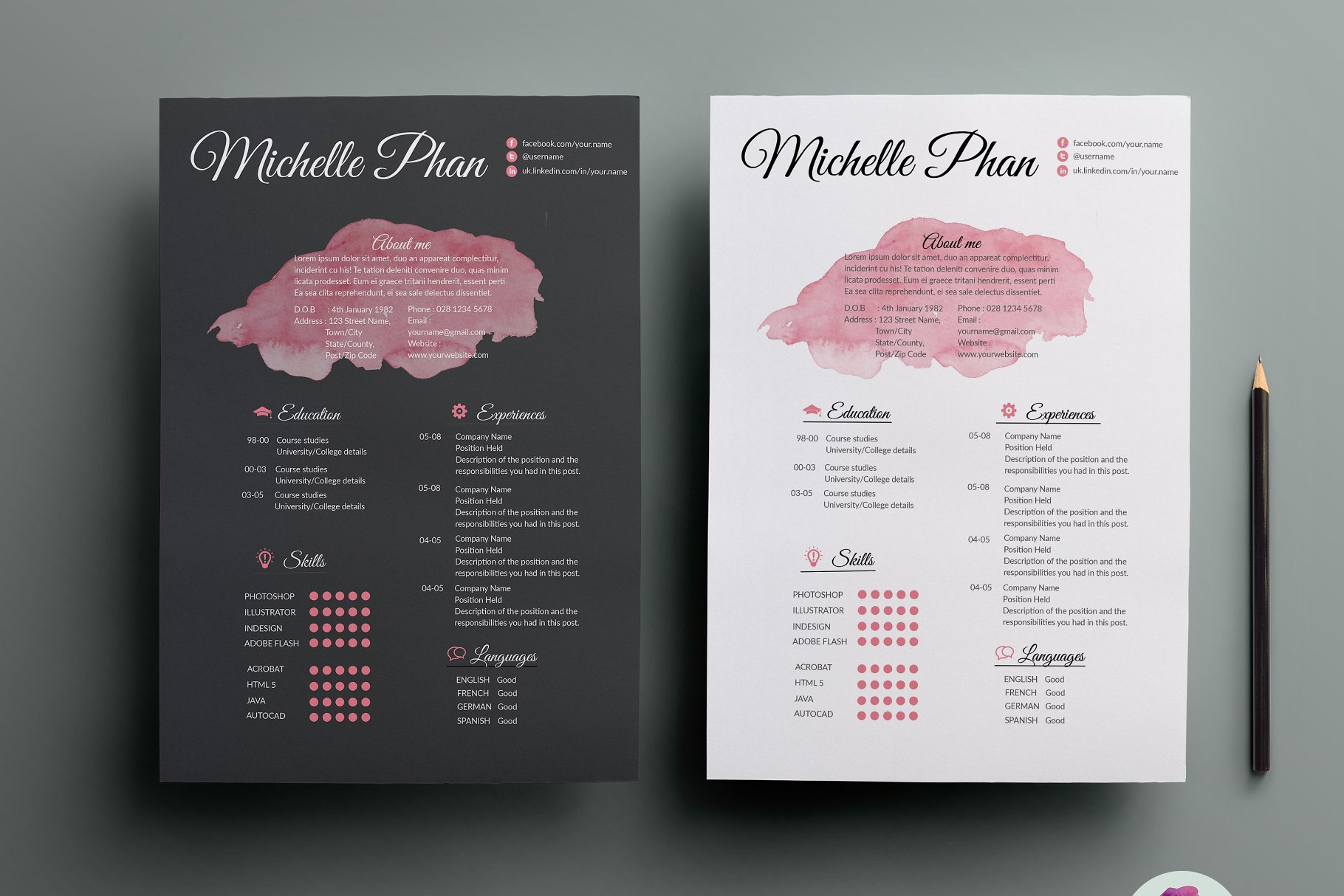 专业个性简历模板下载 Resume template