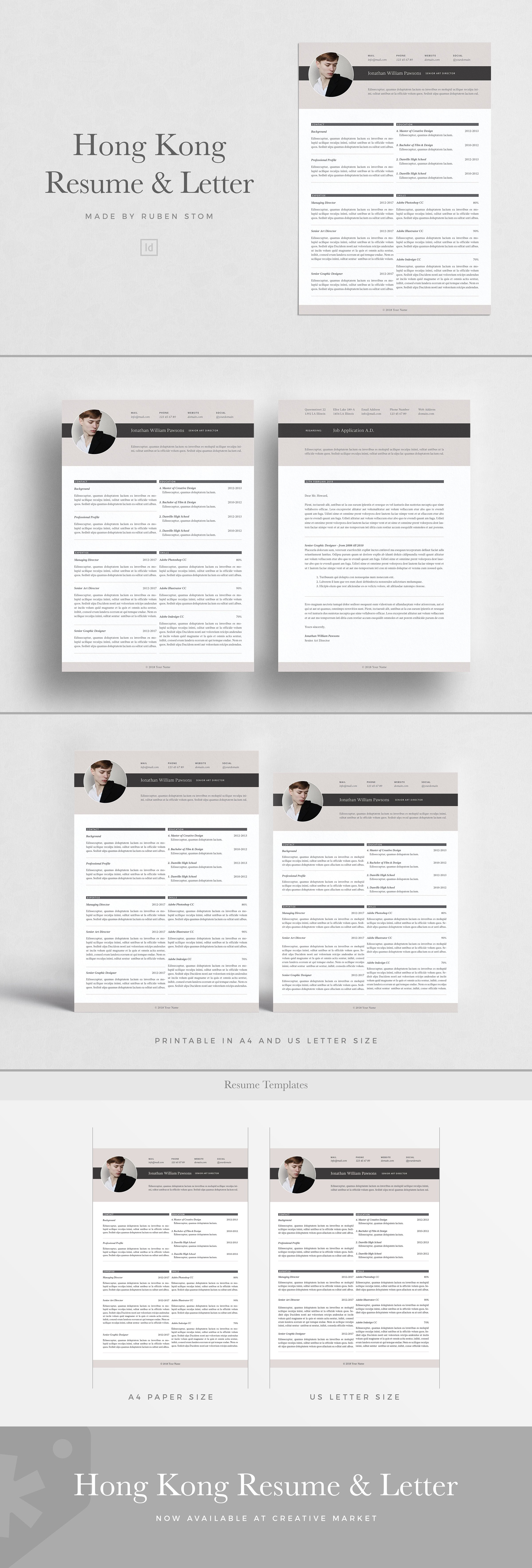 相关简历封面模板 Hong Kong Resume & Covering Letter