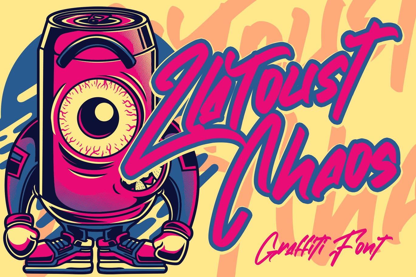 时尚高端手绘街头涂鸦风格的英文手写字体-Zlatoust