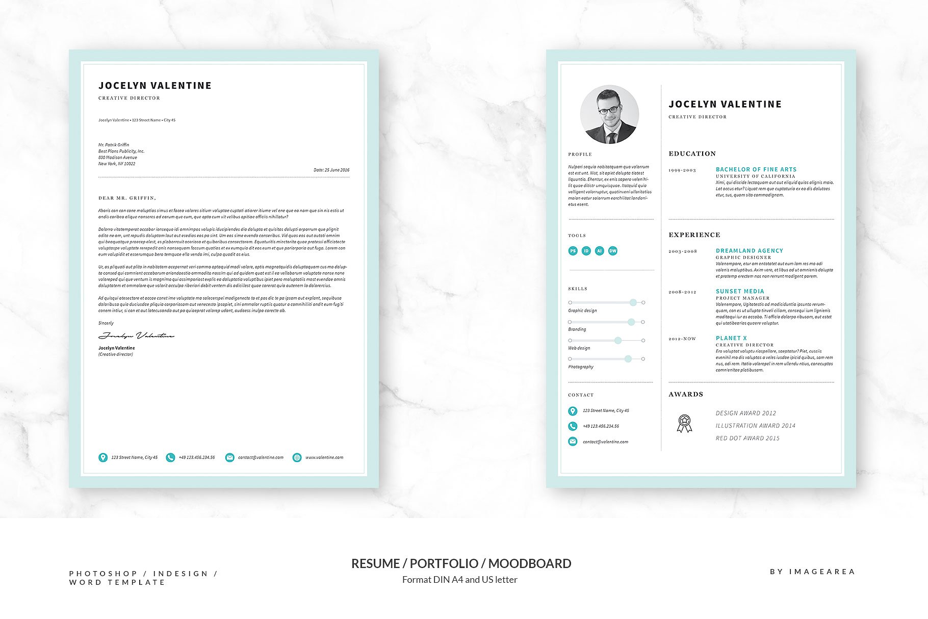 干净的简历表下载 Resume / Portfolio / Moodboard