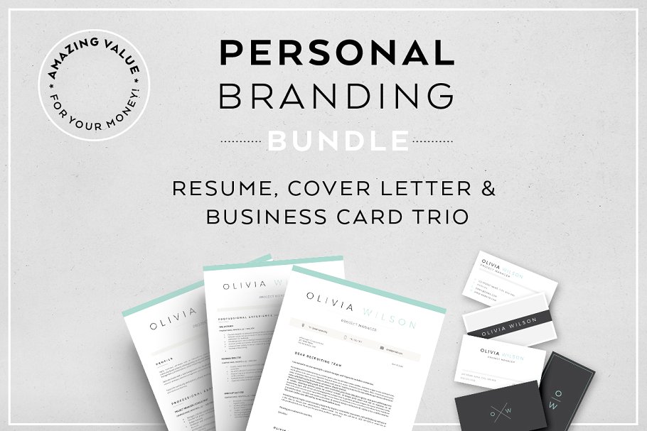 个人简历模板 Resume Bundle-Personal branding