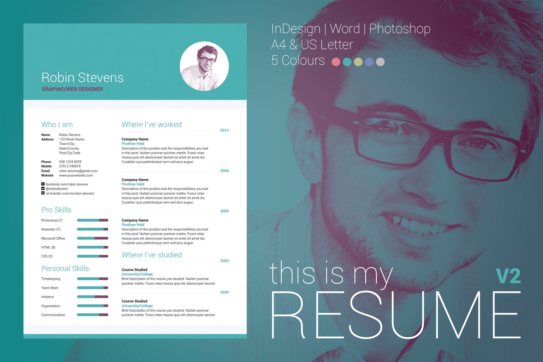 经典简约排版简历模板 My Resume Version 2