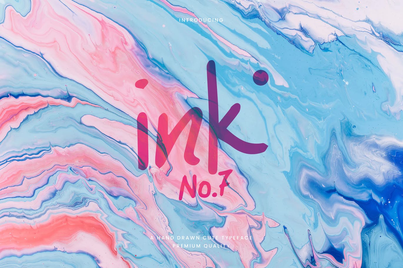 Fonts | 简洁自然墨水肌理手写英文字体