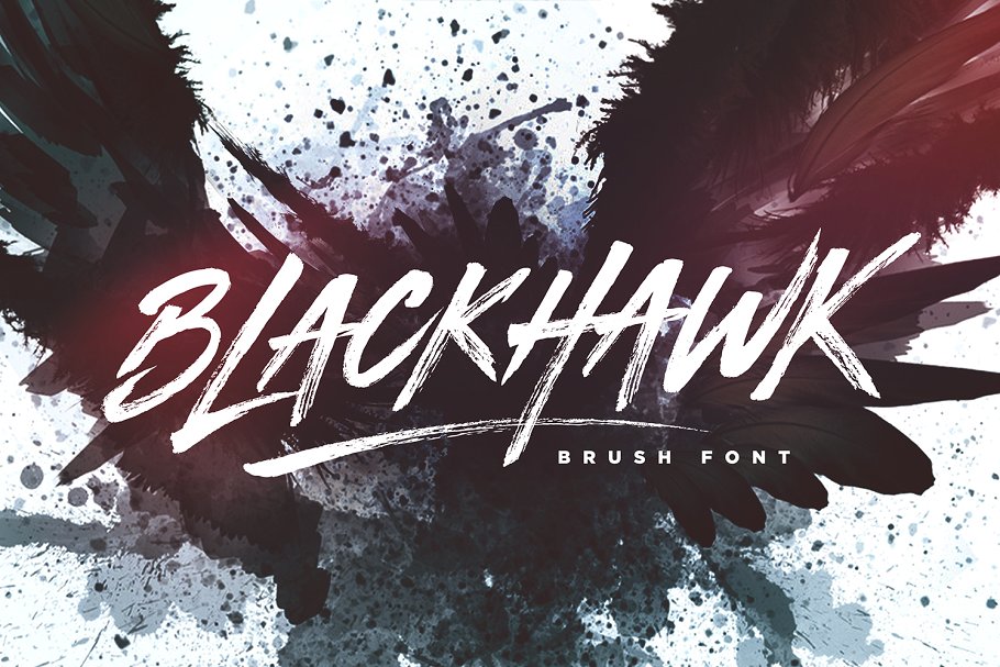 手写活力街头笔刷字体 BLACKHAWK Brush Font