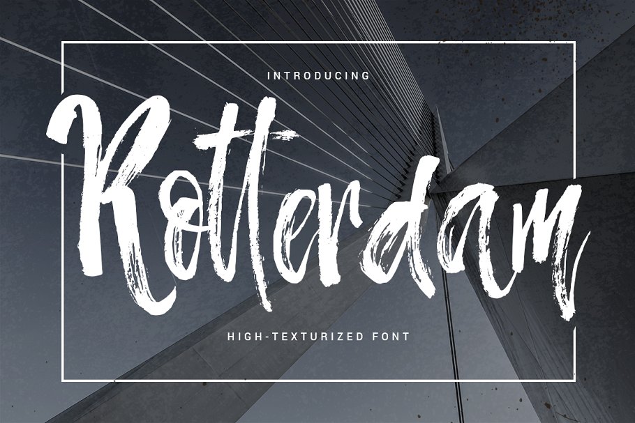手写笔刷字体 Rotterdam – highly-texturized font