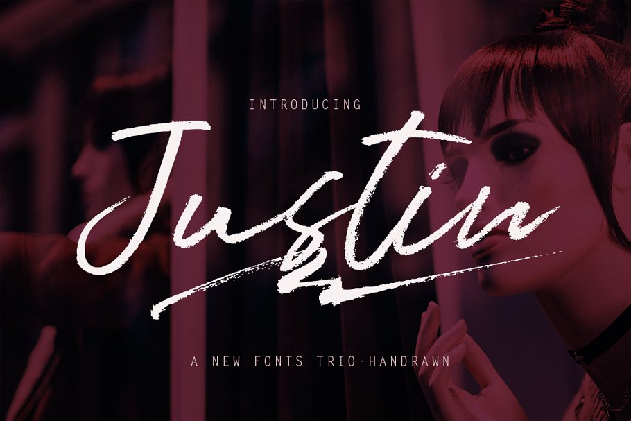 个性签名字体 Justin