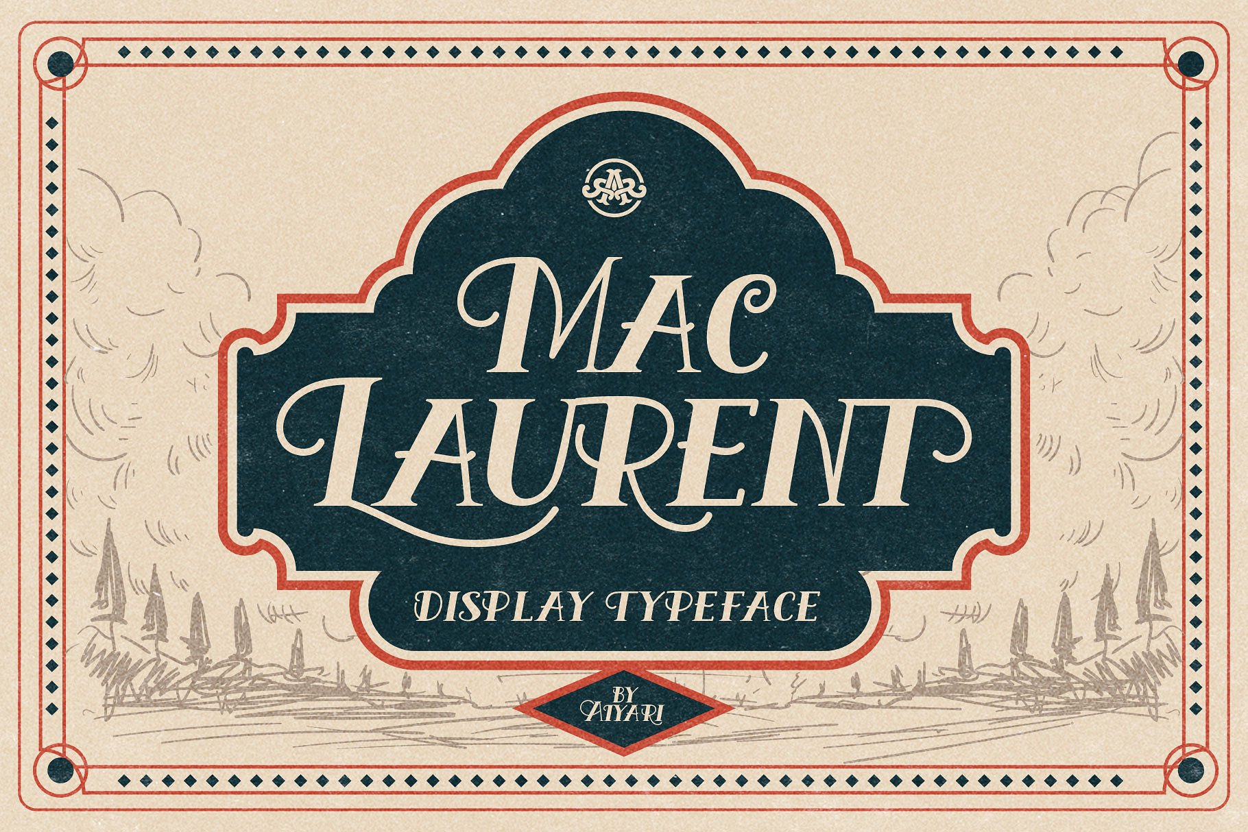 经典草书设计字体 MacLaurent Vintage Typeface