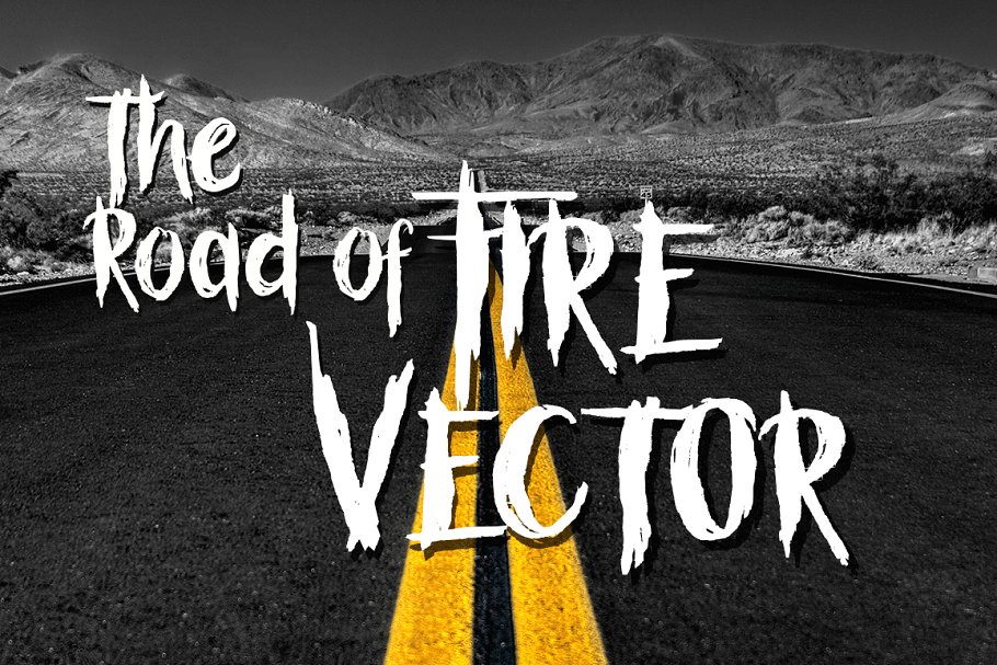 手写恐怖字体 Fire Vector